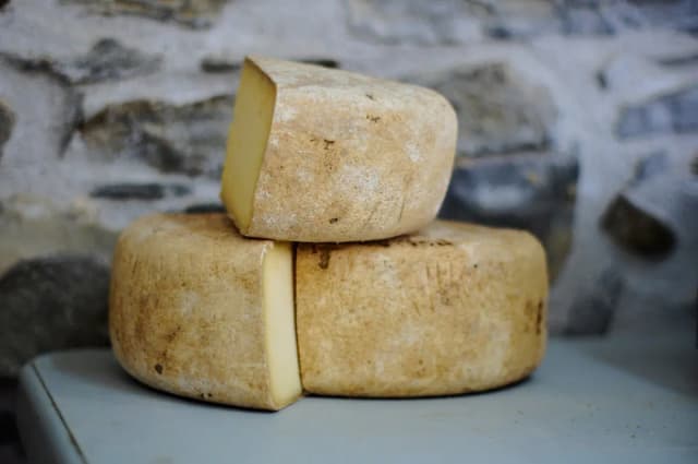 Block of cheddar cheese